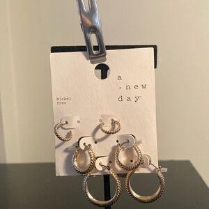 A New Day Gold Modern Hoop Earrings